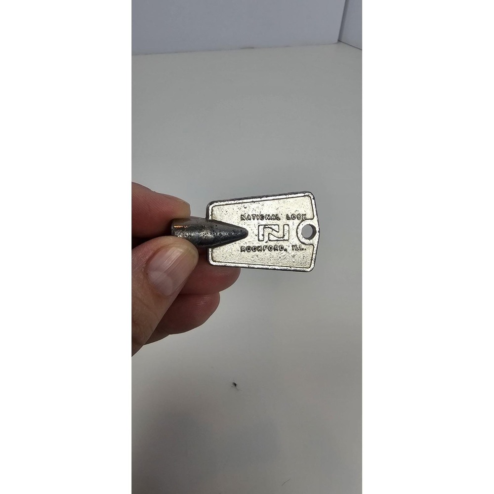 Vintage National Lock Rockford‎ IL Chest Deep Freezer Key